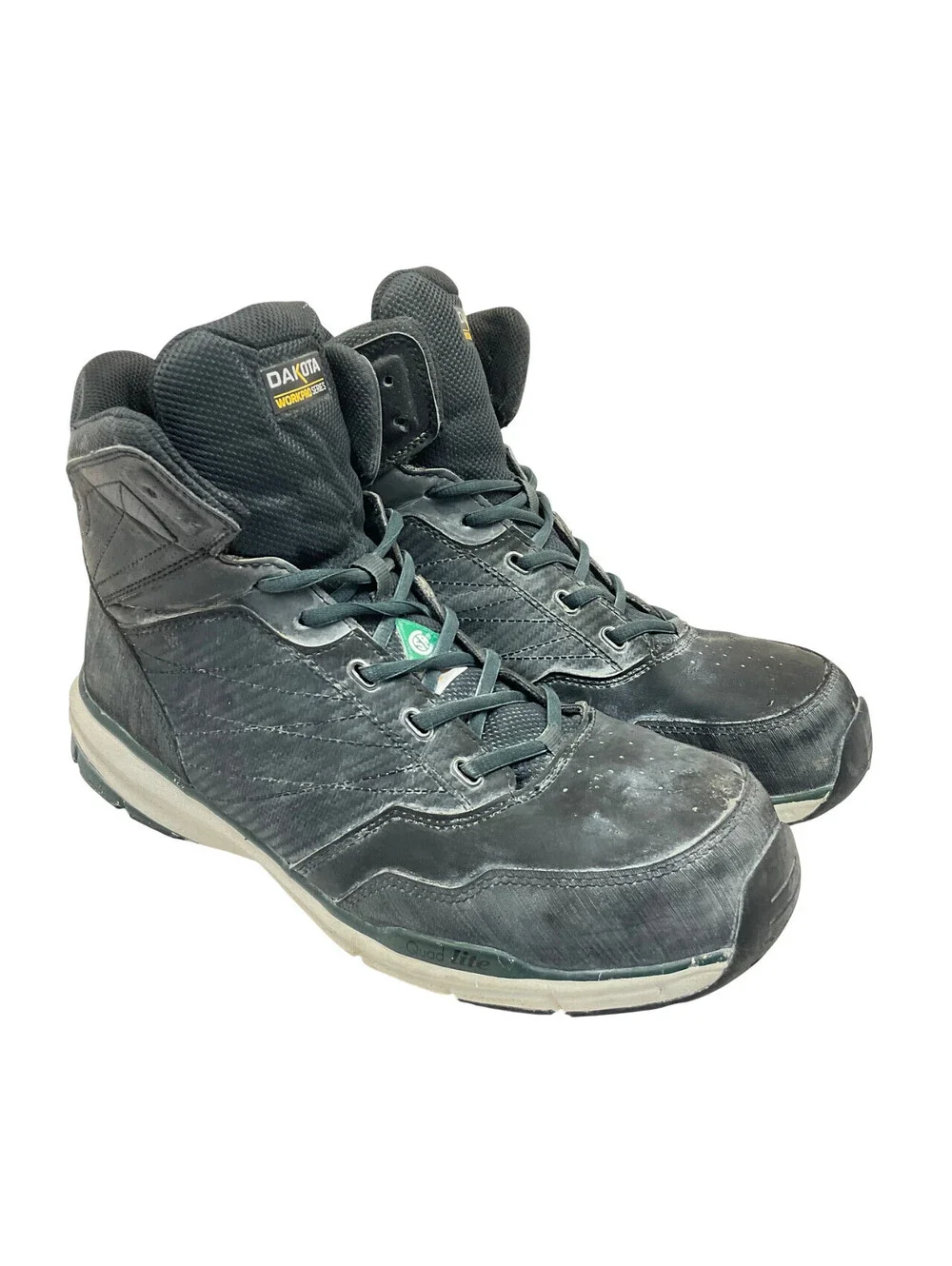 Dakota Men's 3617 Mid-Cut Quad Lite Steel Toe Steel Plate Boots Black Size 11M
